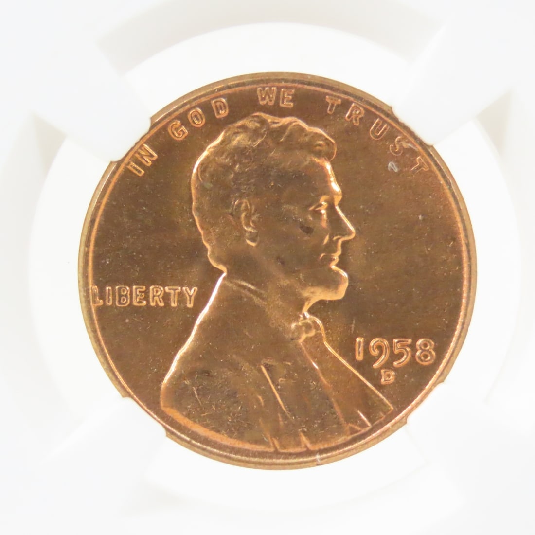 1958 D MS66RD & 1959 D MS66RD Lincoln Wheat Cents - 4