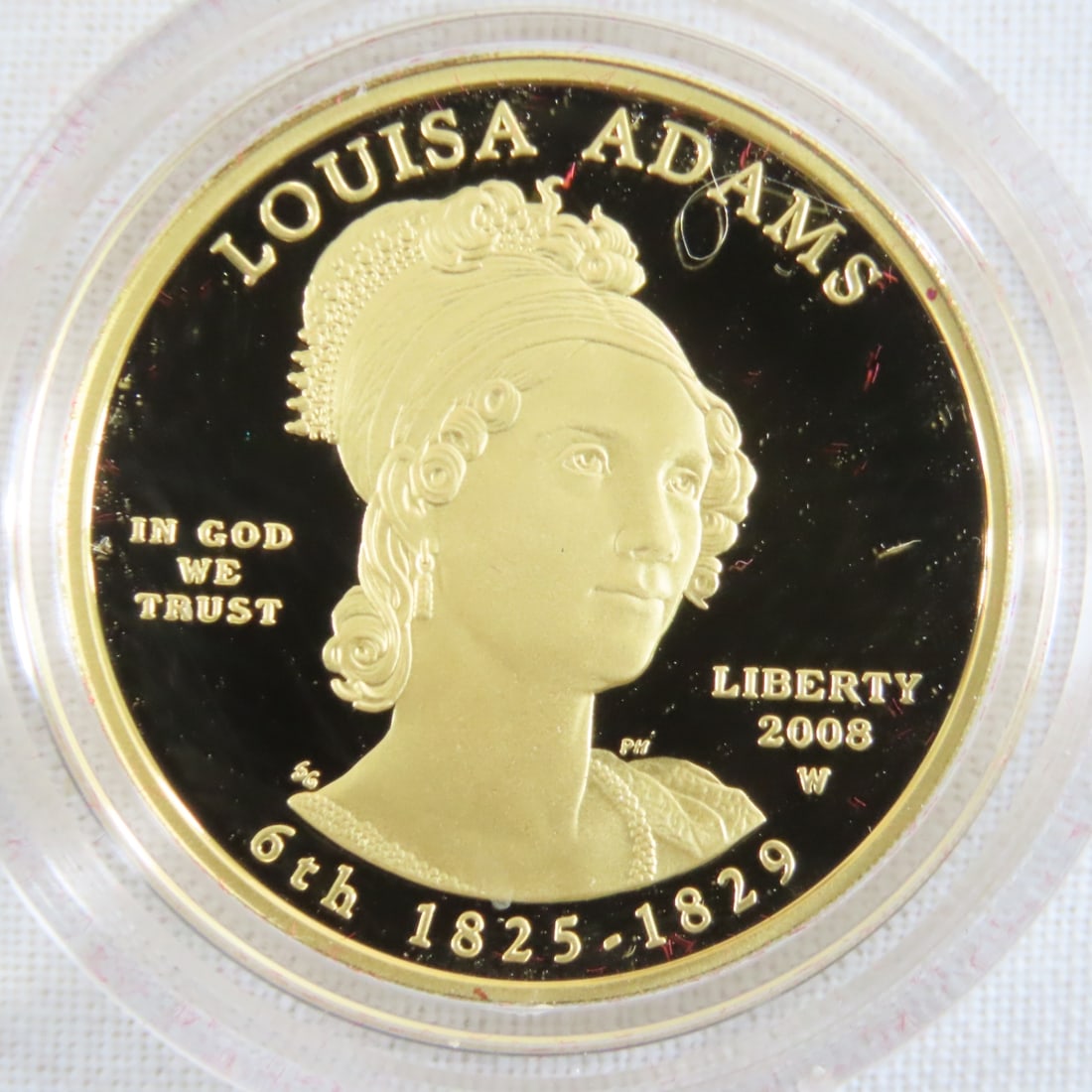 2008 W Louisa Adams 1/2 ozt Gold Proof Coin - 3