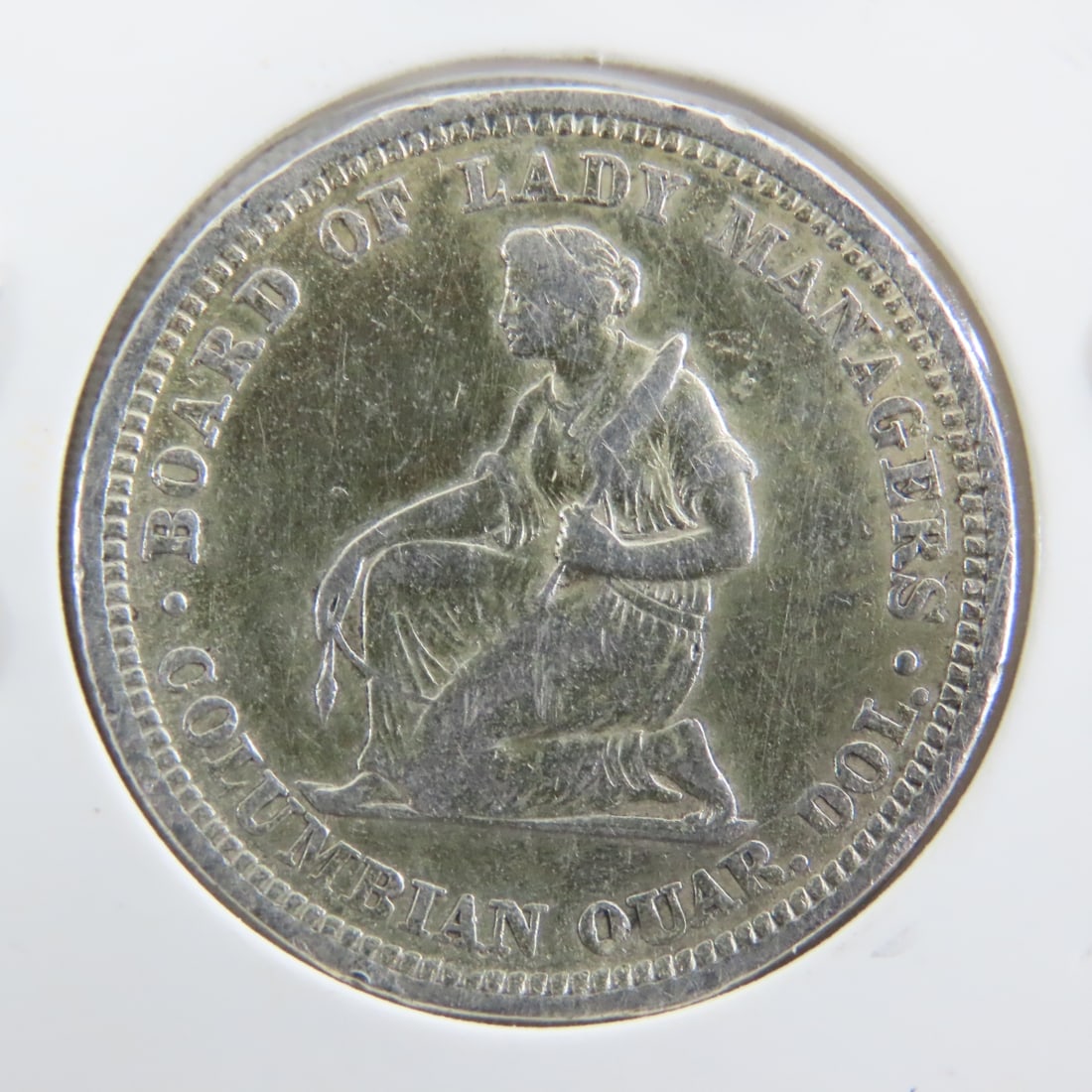 1893 Isabella Columbian Exposition Silver Quarter - 4