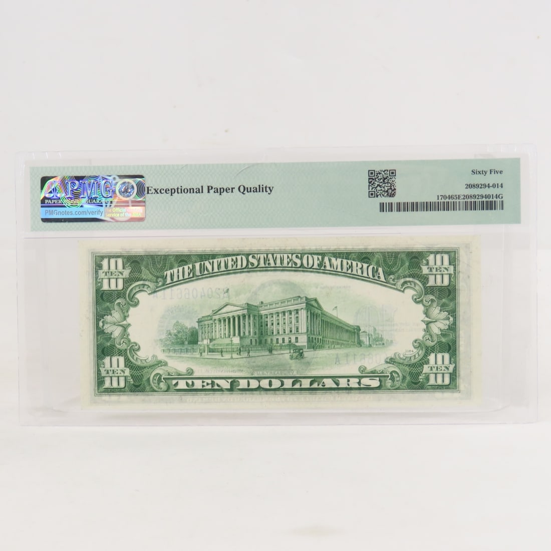 1934 C $10 Silver Certificate PMG 65 Gem Unc - 4