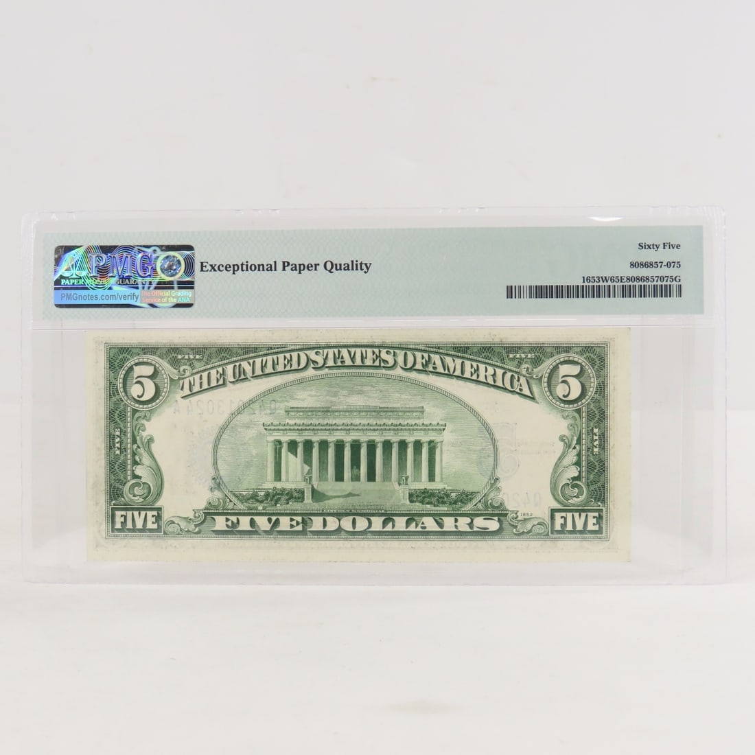 1934 C $5 Silver Certificate PMG 65 Gem Unc - 4