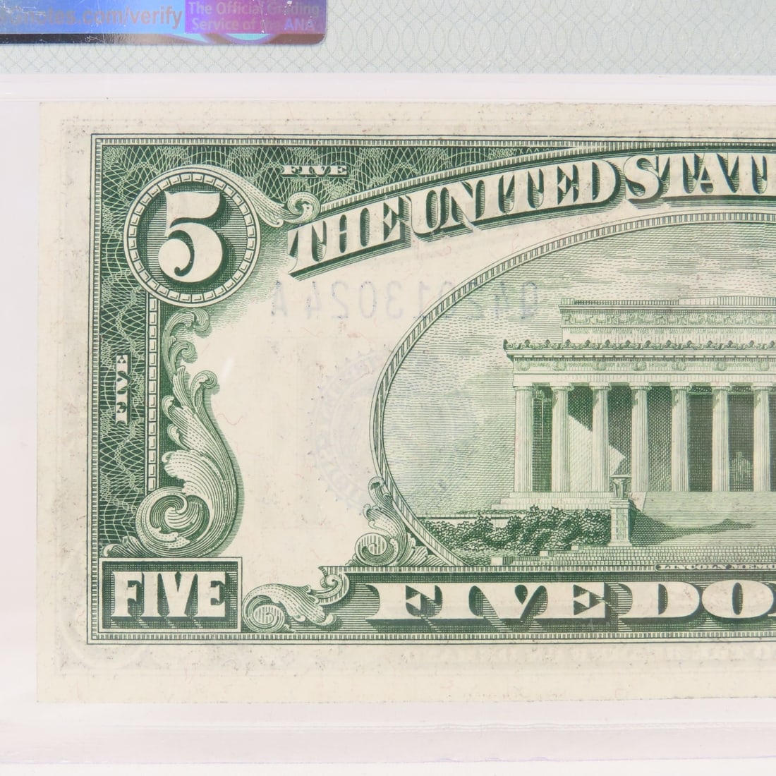 1934 C $5 Silver Certificate PMG 65 Gem Unc - 5