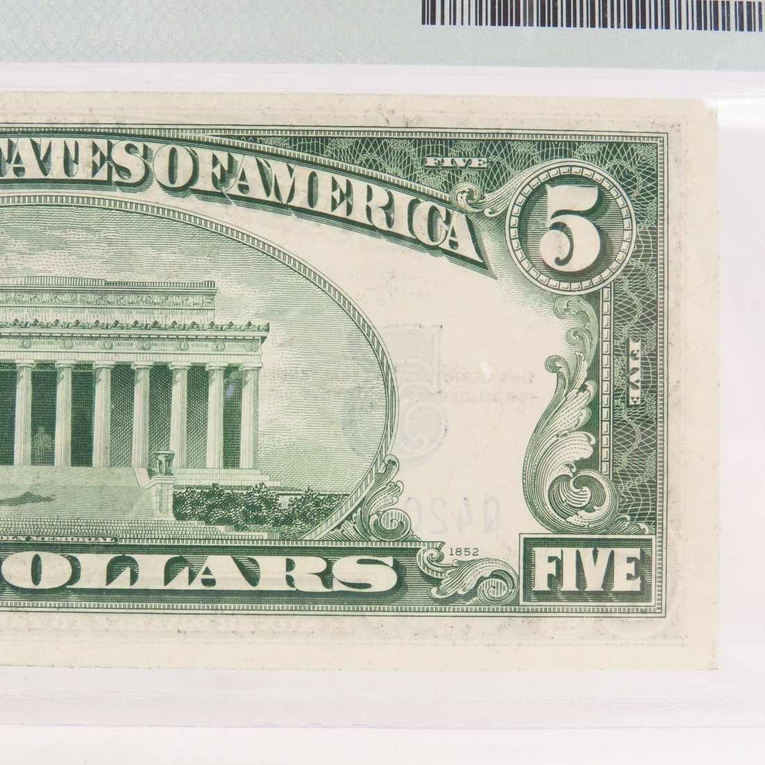1934 C $5 Silver Certificate PMG 65 Gem Unc - 6