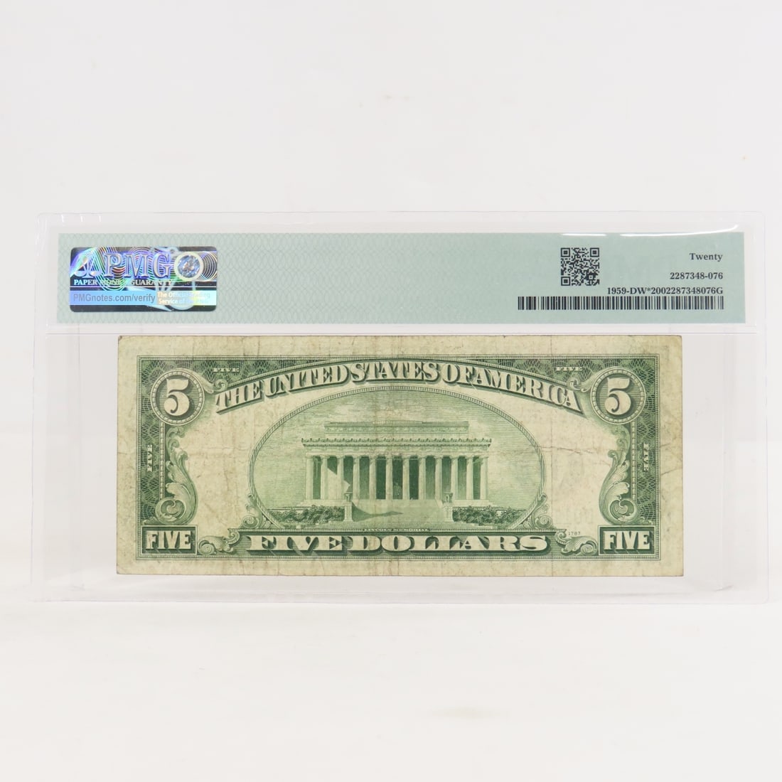 1934 C $5 Silver Certificate Star Note PMG 20 VF - 4