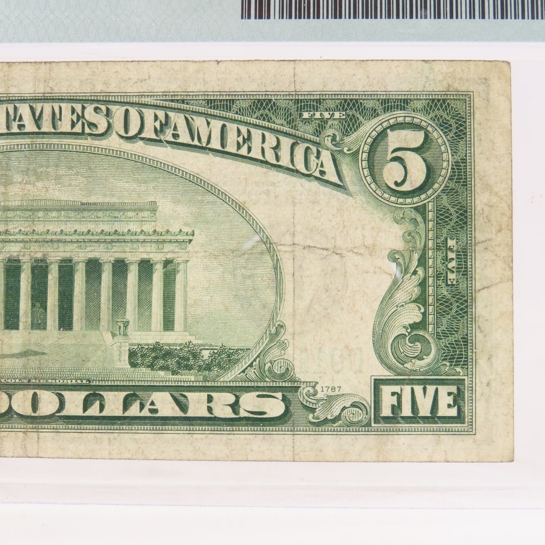1934 C $5 Silver Certificate Star Note PMG 20 VF - 6