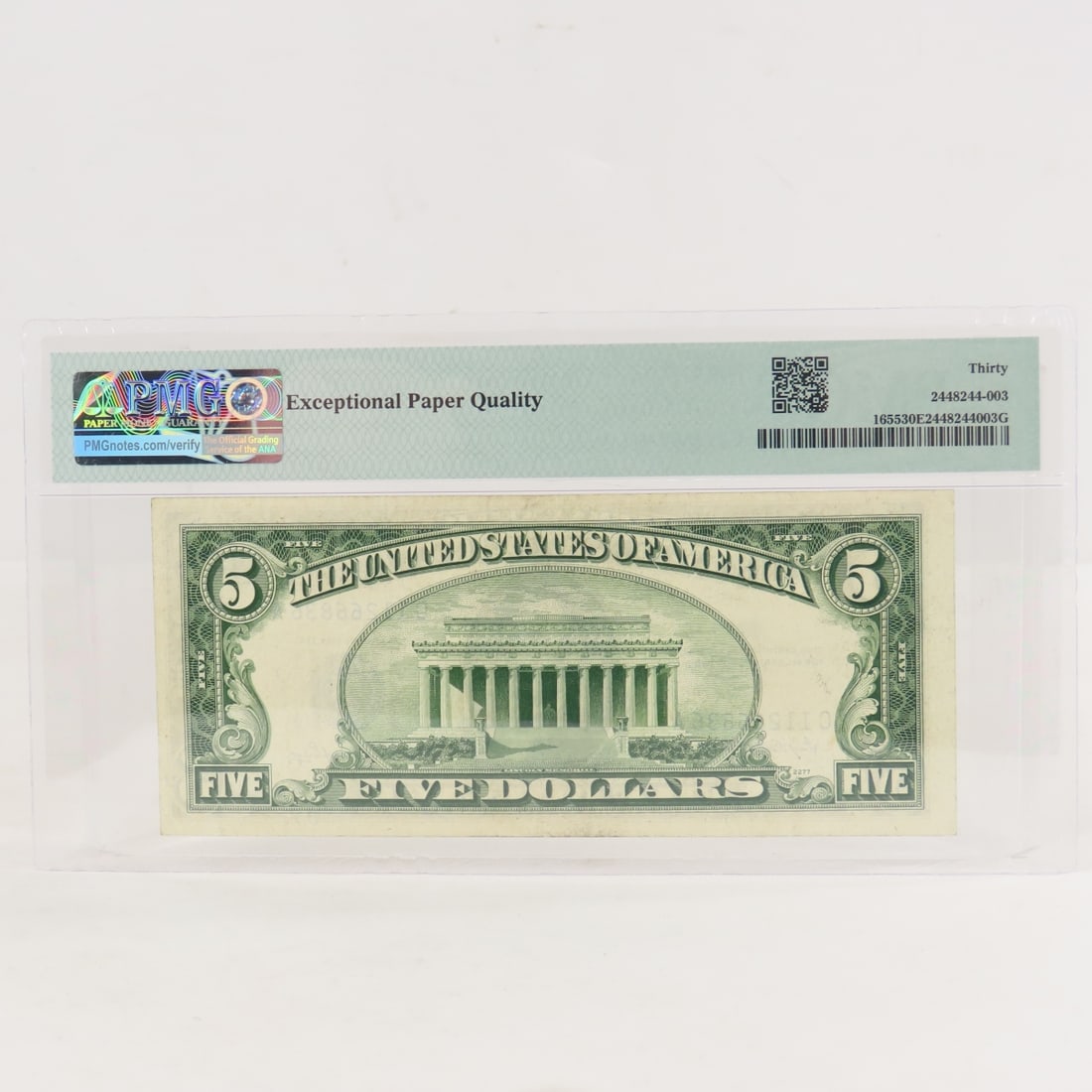 1953 $5 Silver Certificate PMG 30 Very Fine - 4