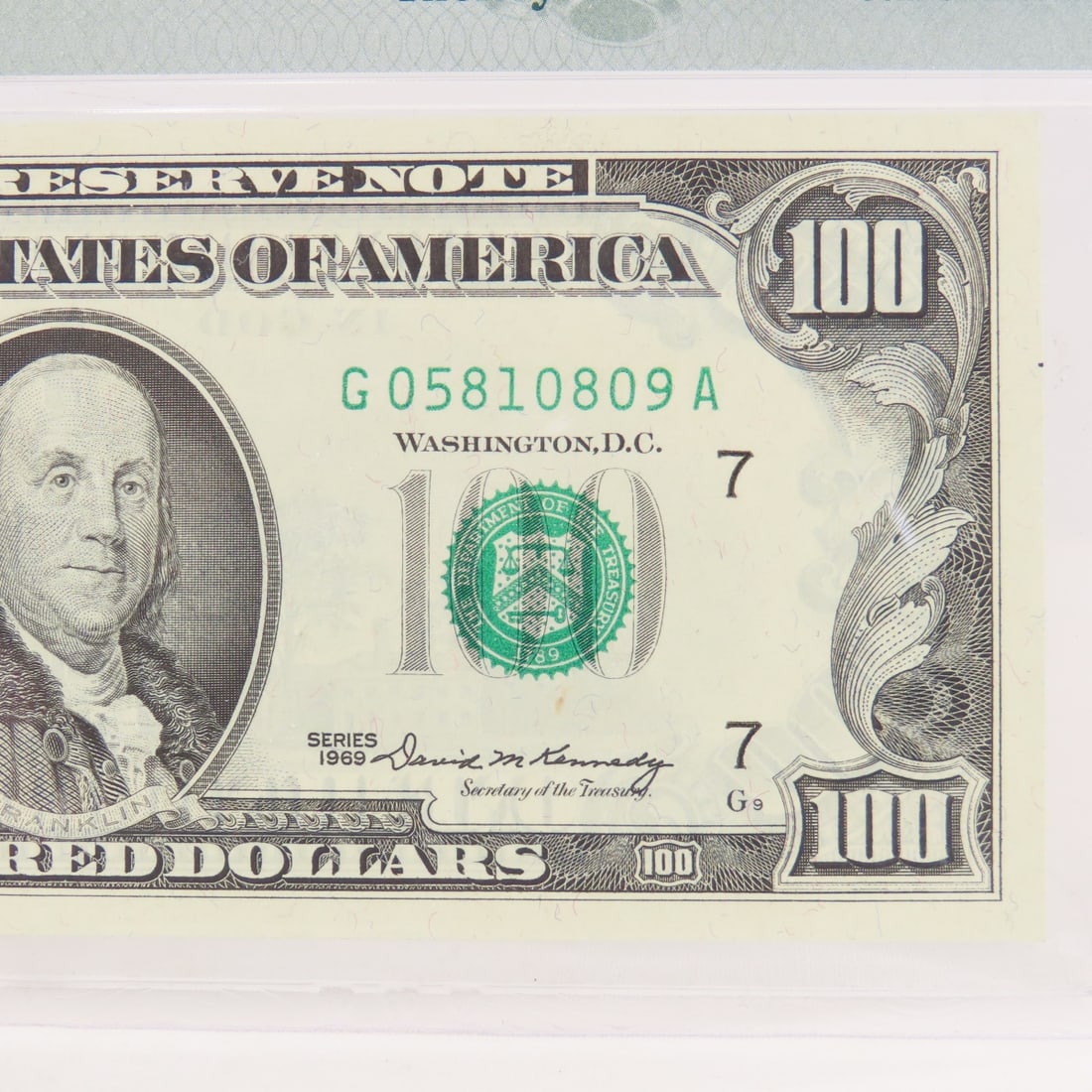 1969 $100 Fed Res Note Chicago PMG 66 Gem Unc - 3