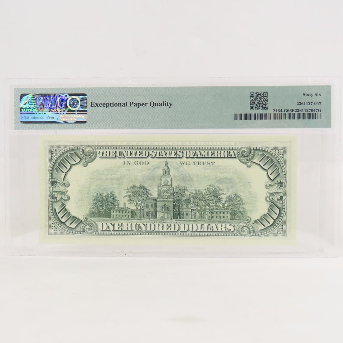 1969 $100 Fed Res Note Chicago PMG 66 Gem Unc - 4