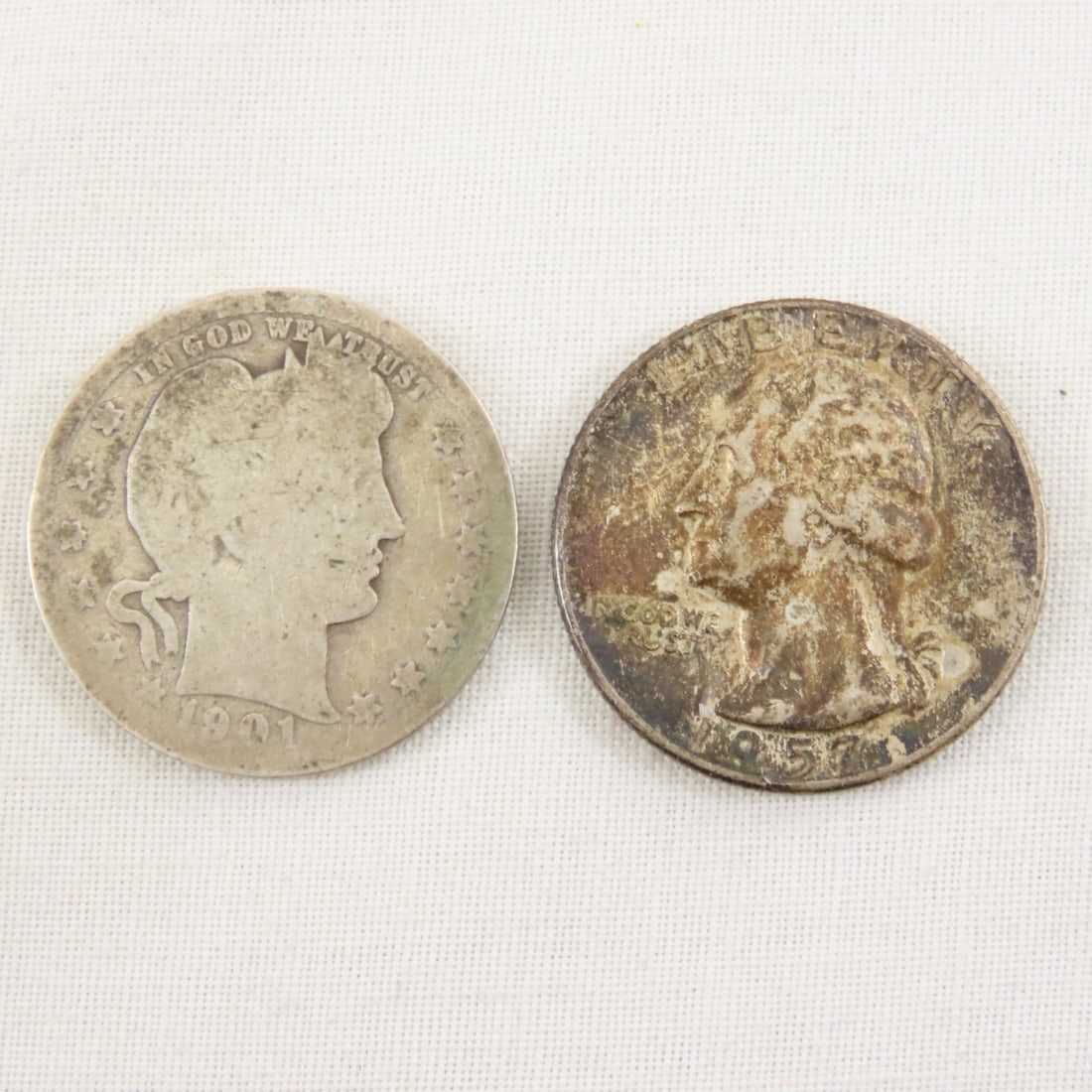 100+ Wheat Cents, Barber & Washington Quarters - 2