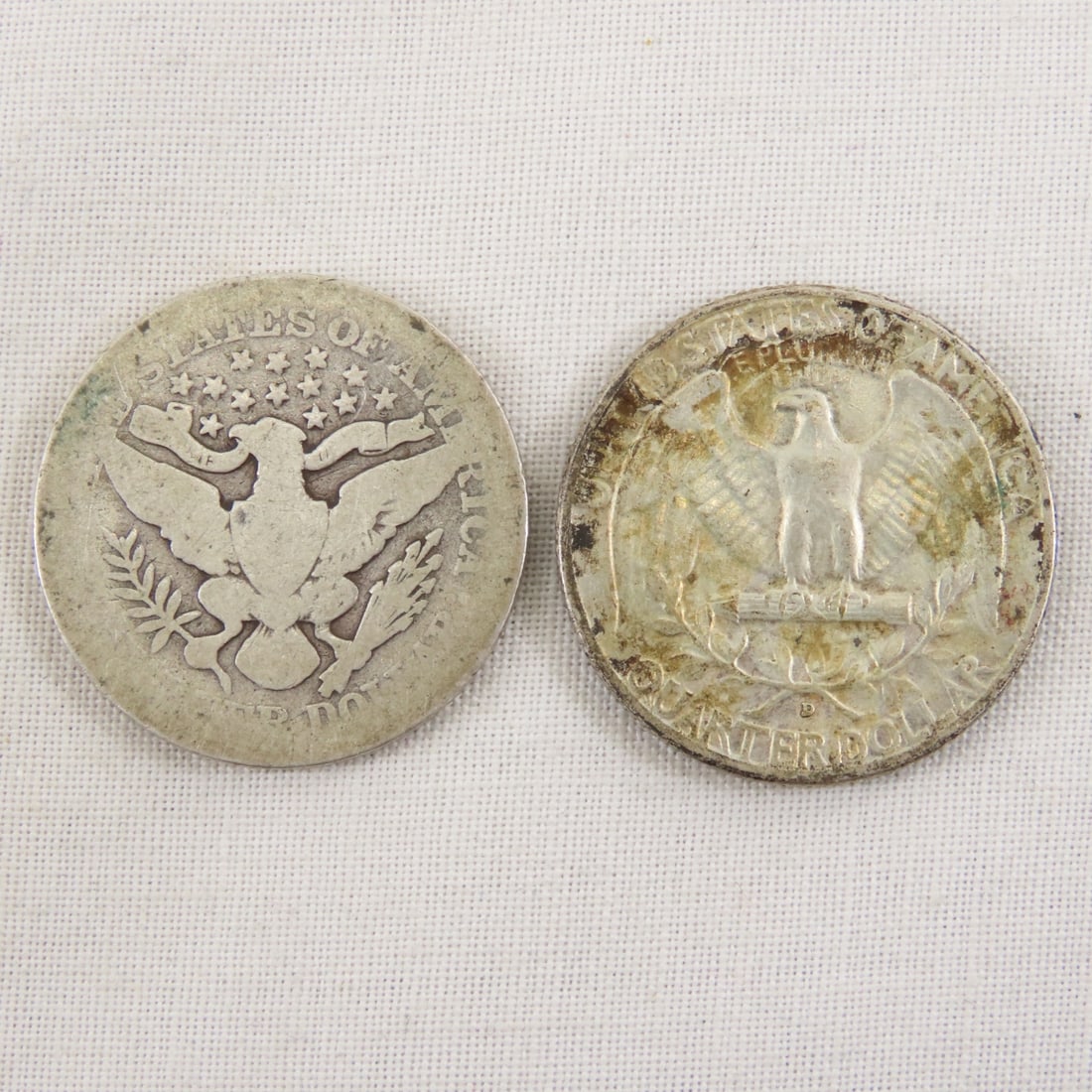 100+ Wheat Cents, Barber & Washington Quarters - 3