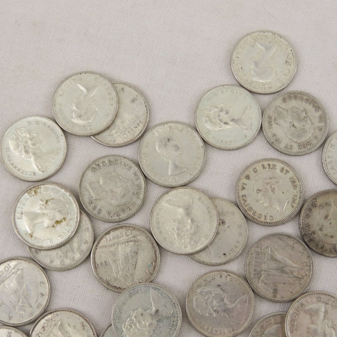 76 1940-1966 Silver Canadian Dimes & 3 1968 - 2