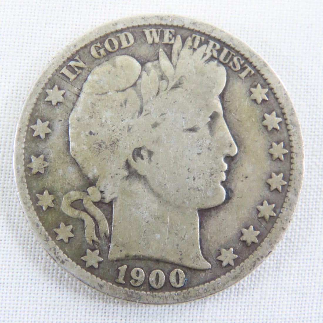4 Barber Half Dollars 1900, 1907 O, 1908 O, 1913 S - 3
