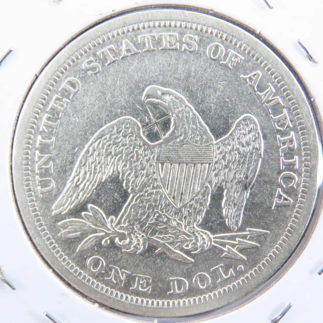 1842 Seated Liberty Silver Dollar - 4