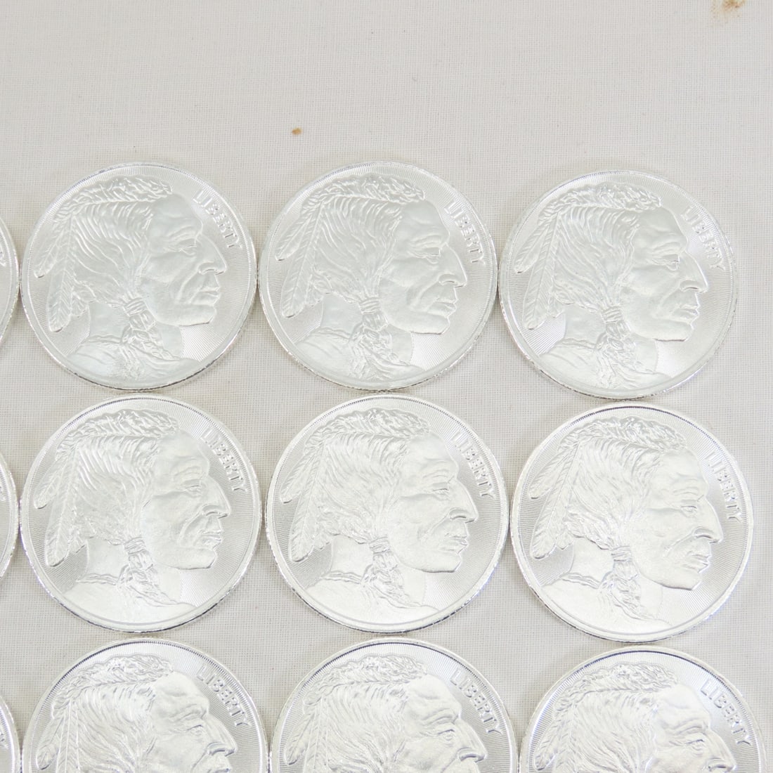 Roll of 20 Cut Saw Mint 1ozt Silver Buffalo Rounds - 3