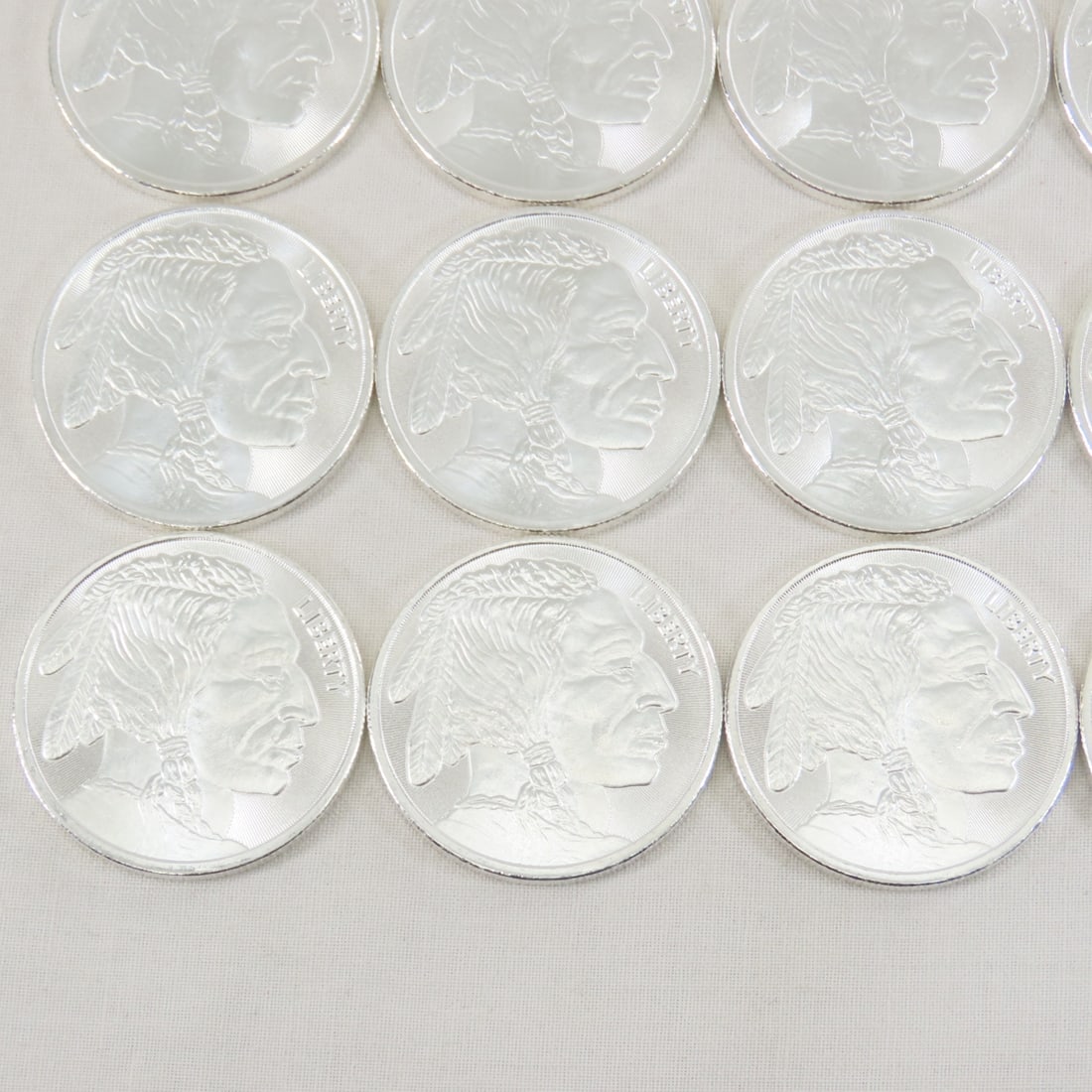 Roll of 20 Cut Saw Mint 1ozt Silver Buffalo Rounds - 4