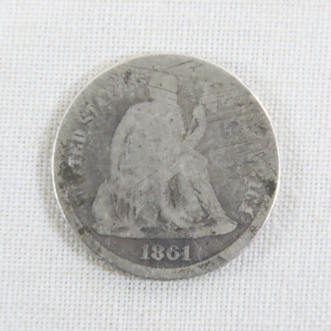 4 Seated Liberty Dimes 1853, 1861, 1872, 1876 - 5