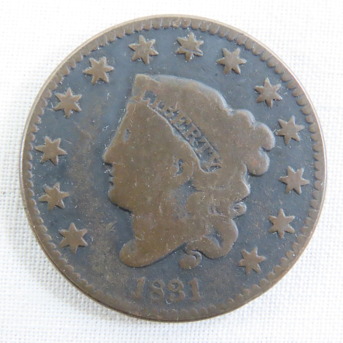 1881 3 Cent Nickel & 1831 Coronet Head Large Cent - 2