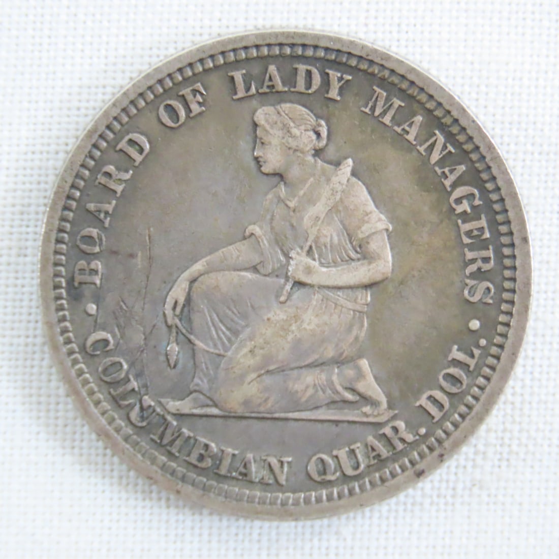 1893 Isabella Columbian Exposition Silver Quarter - 2