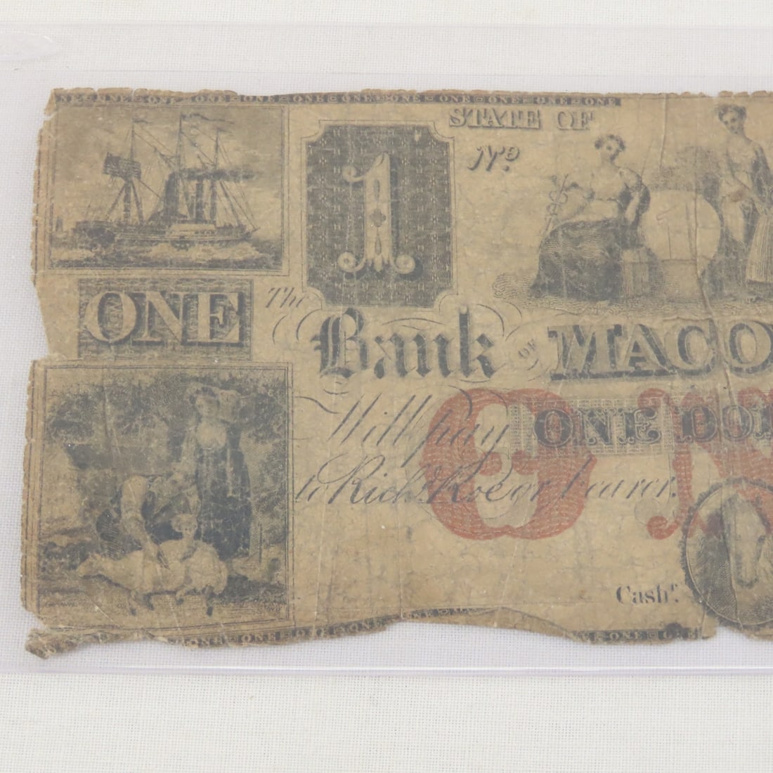 4 1800's US Notes in rough condition - 15
