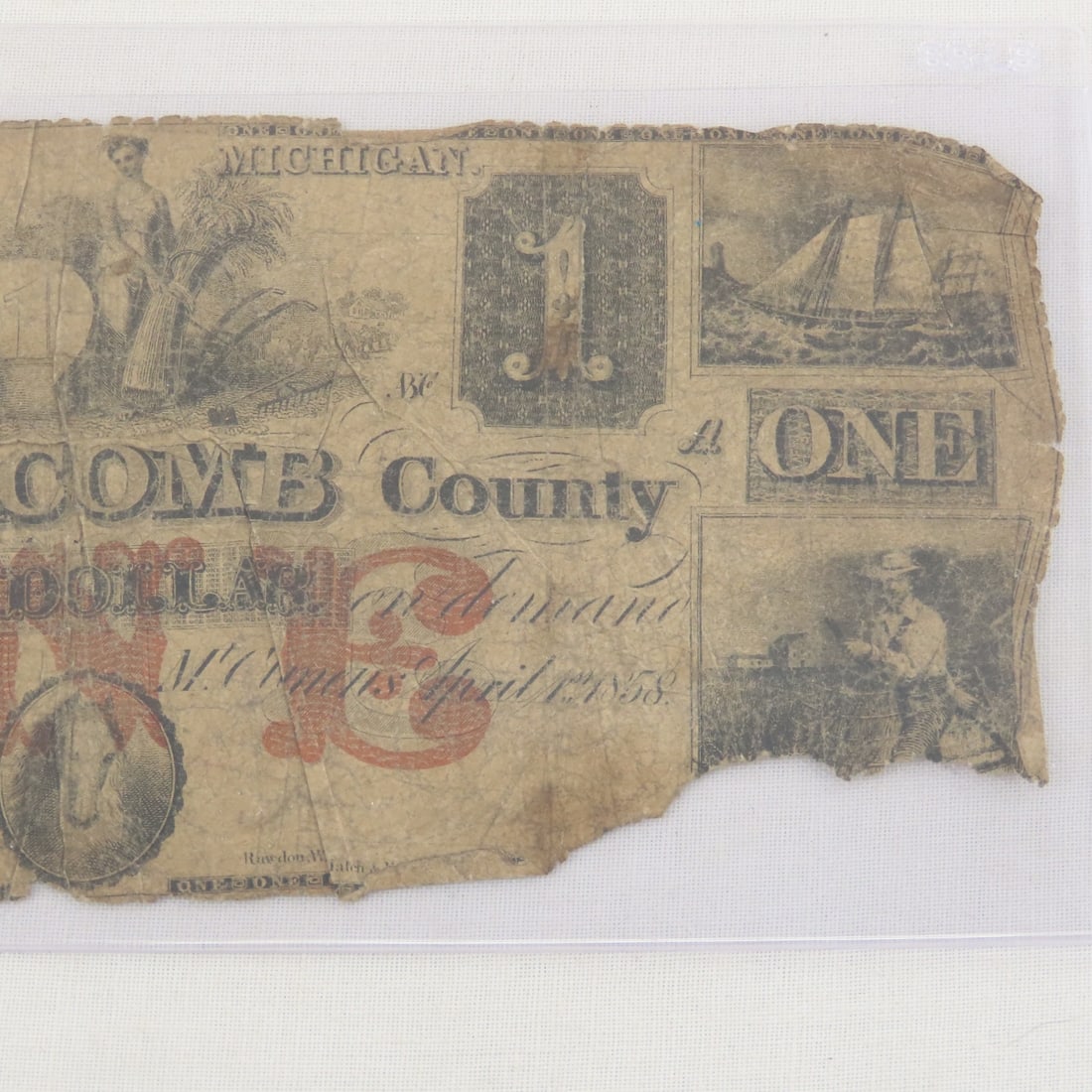 4 1800's US Notes in rough condition - 16