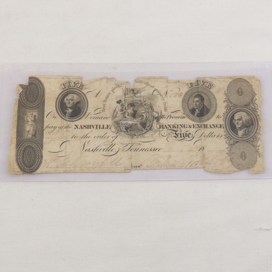 4 1800's US Notes in rough condition - 20