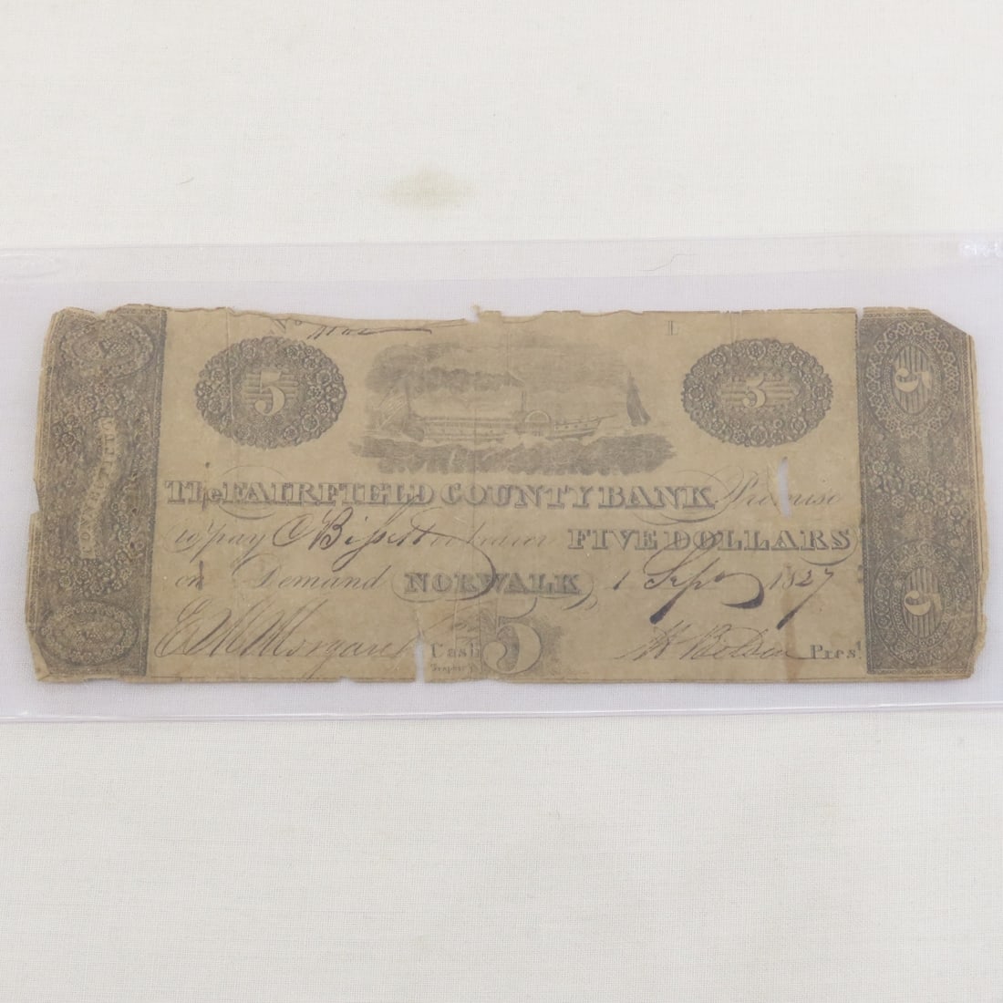 4 1800's US Notes in rough condition - 2