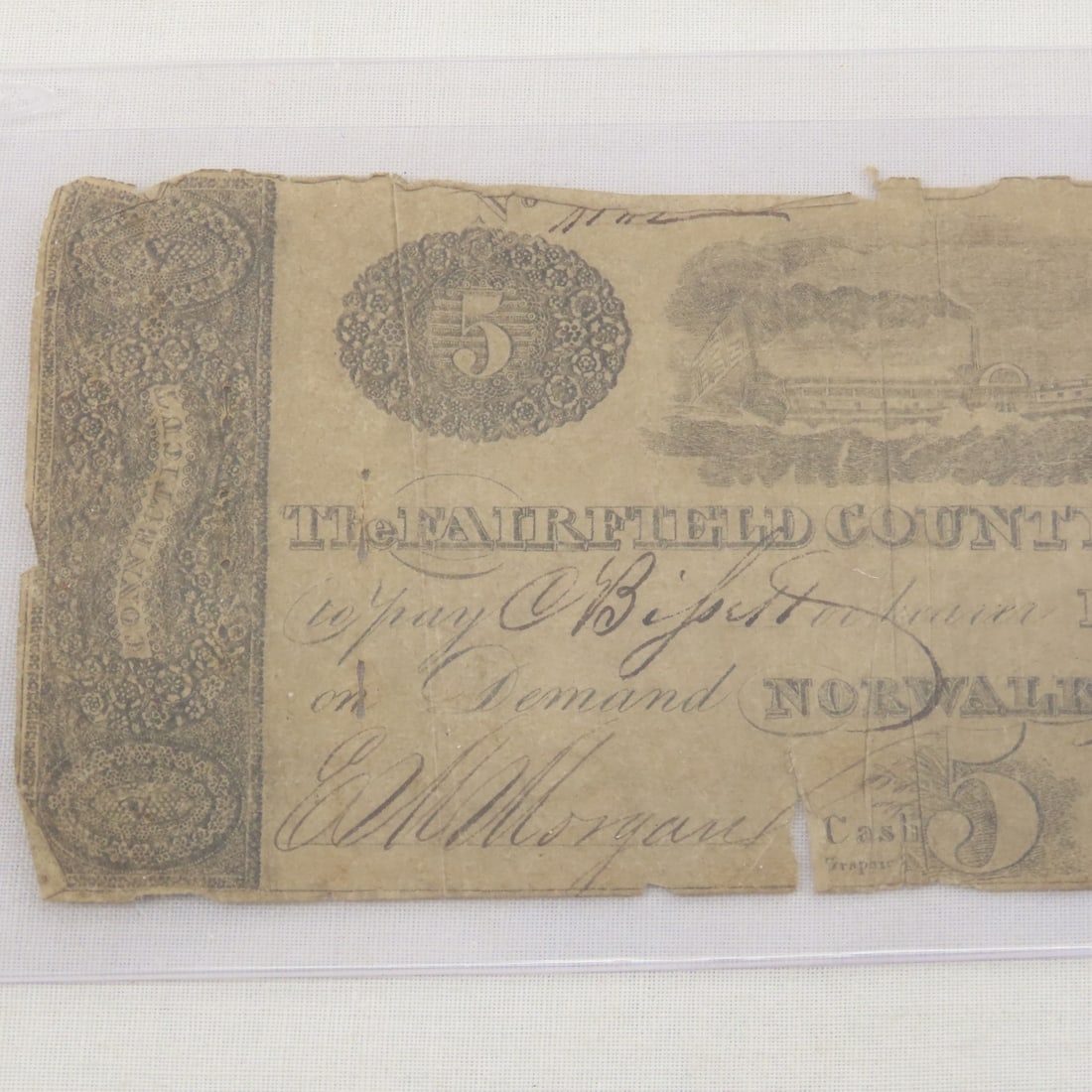 4 1800's US Notes in rough condition - 3