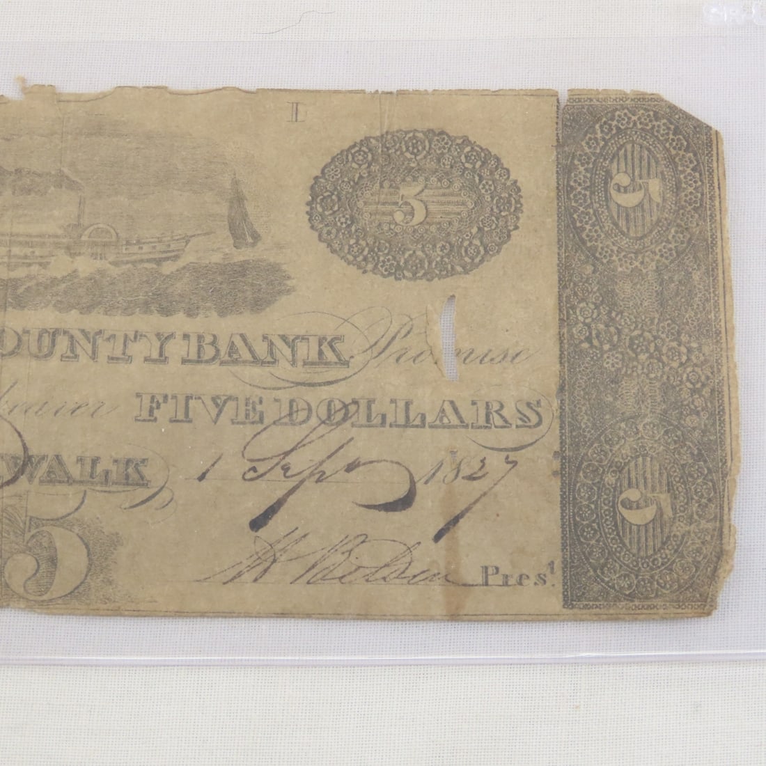 4 1800's US Notes in rough condition - 4