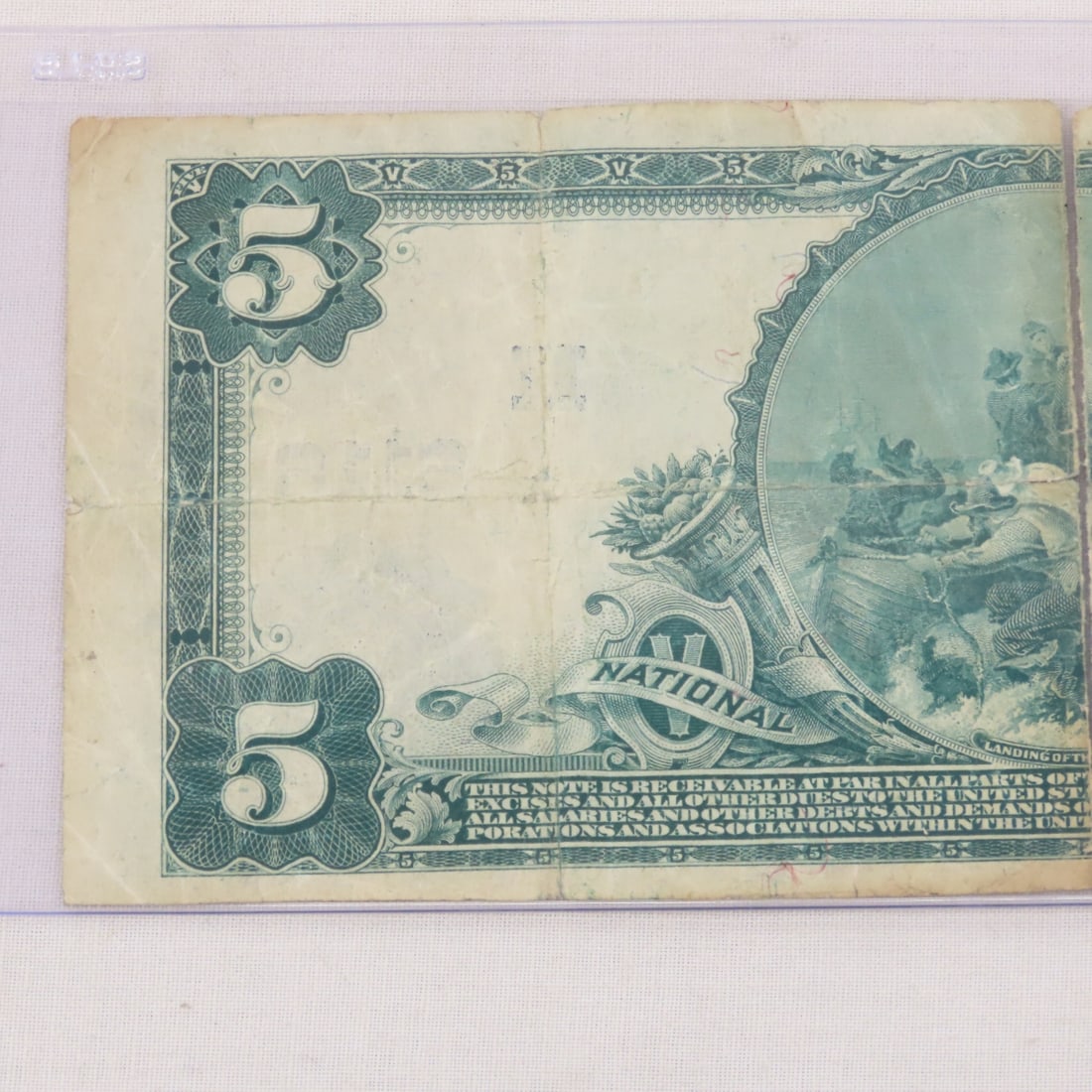 1902 $5 First Nat Bank of Litchfield Note M 6118 - 5