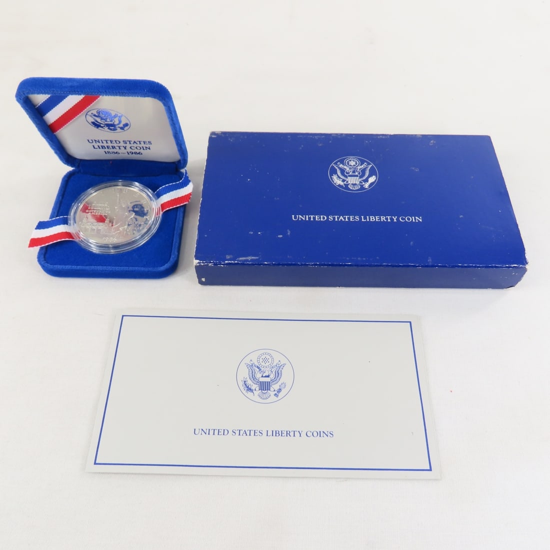 1986 Liberty Proof Silver Dollar & Half Dollar - 2
