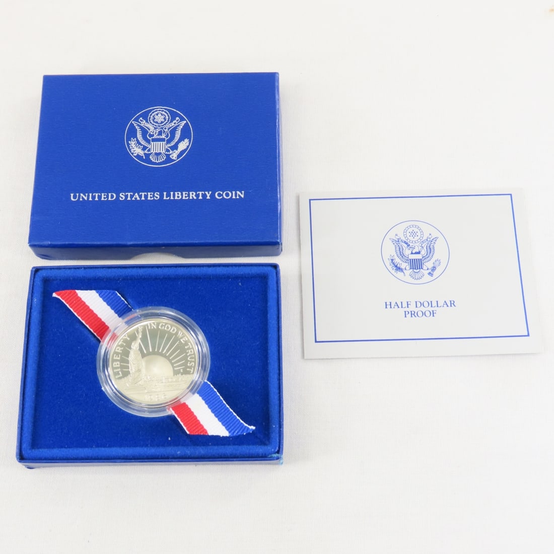 1986 Liberty Proof Silver Dollar & Half Dollar - 6