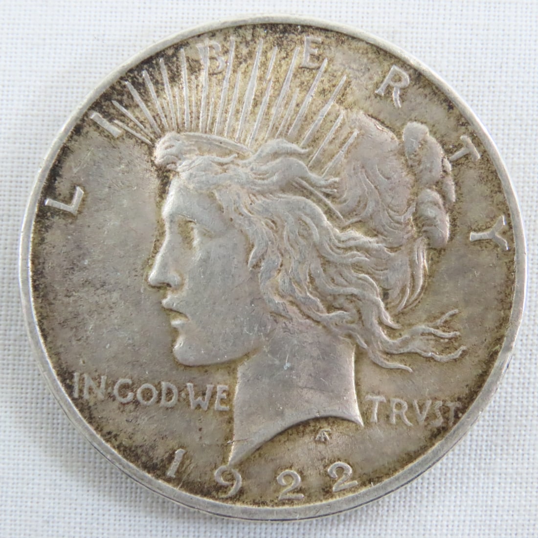 3 1922 Peace Silver Dollars, 2 P & 1 S mint - 2