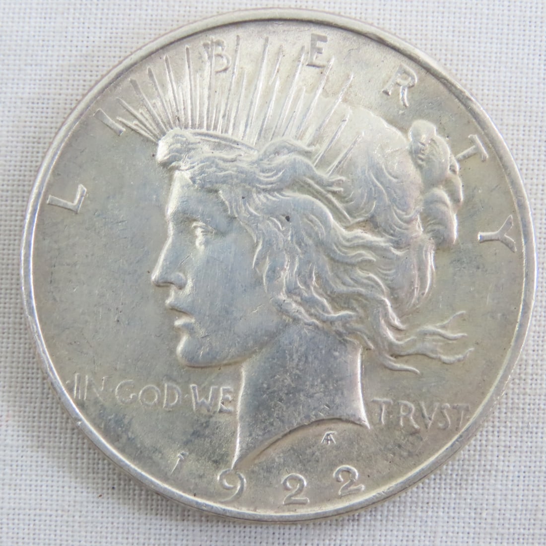 3 1922 Peace Silver Dollars, 2 P & 1 S mint - 6