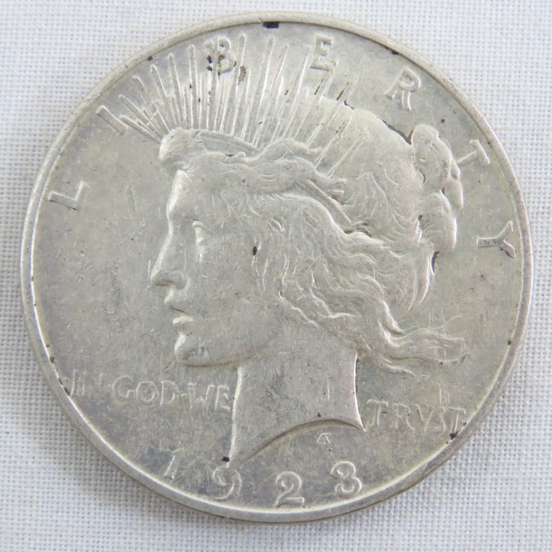 2 1923 Peace Silver Dollars - 4