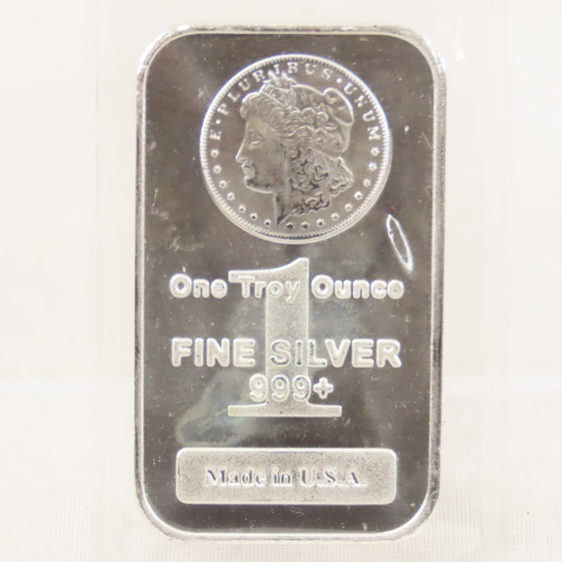 1 Troy Ounce Silver Bar, Morgan Dollar Image (1 of 2)