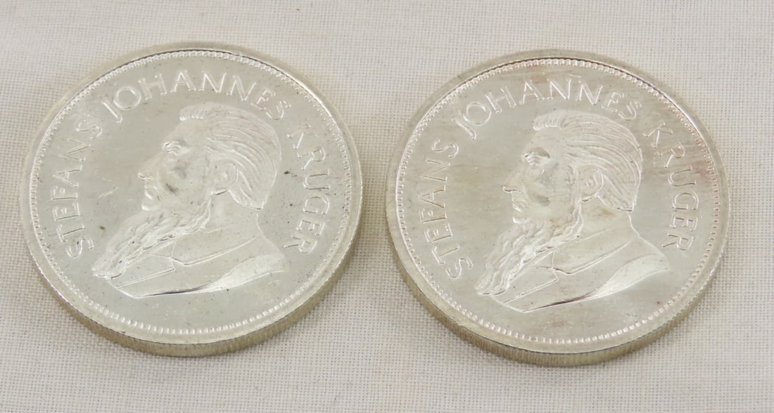 2 Krugerrand Commemorative 1 ozt Silver Rounds (1 of 5)