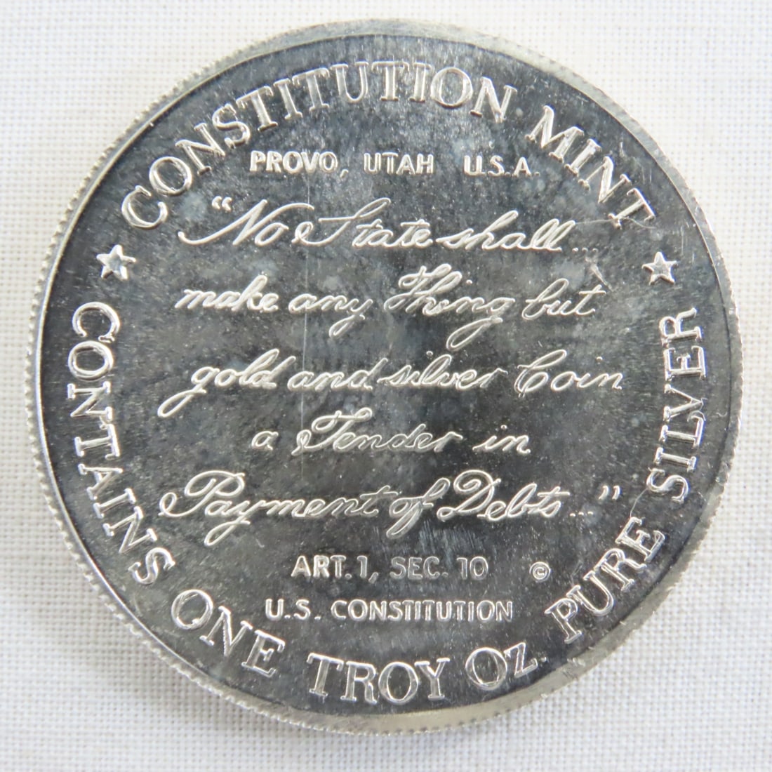 2 1973 USS Constitution 1 ozt Silver Rounds - 5