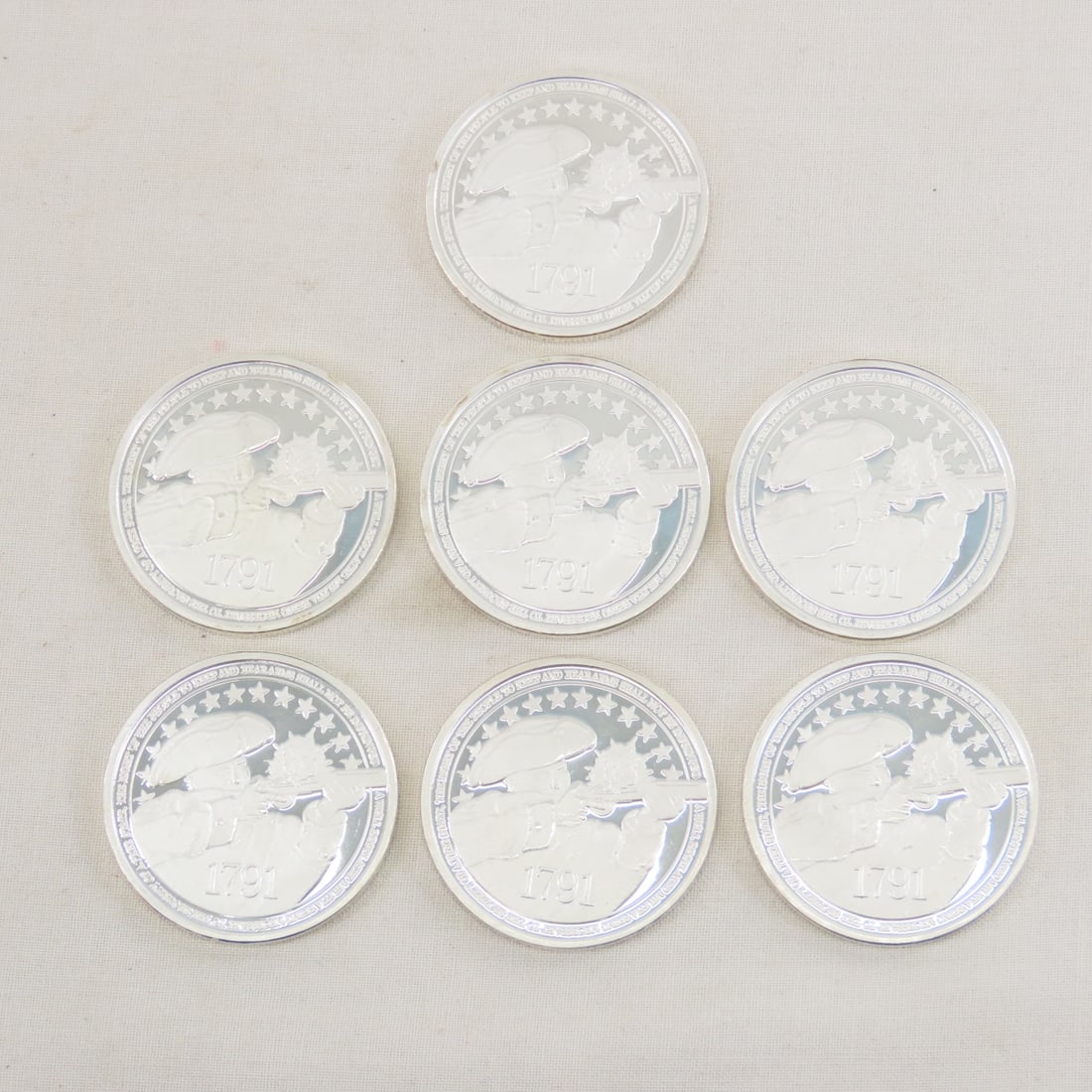 6 Silver Towne 2nd Amendment 1 ozt Silver Rounds (1 of 5)