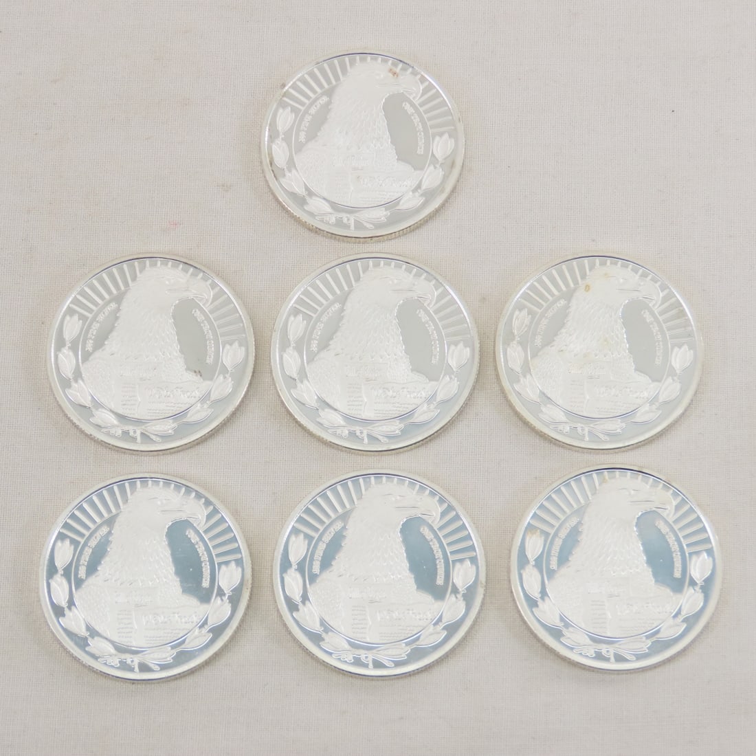 6 Silver Towne 2nd Amendment 1 ozt Silver Rounds - 2