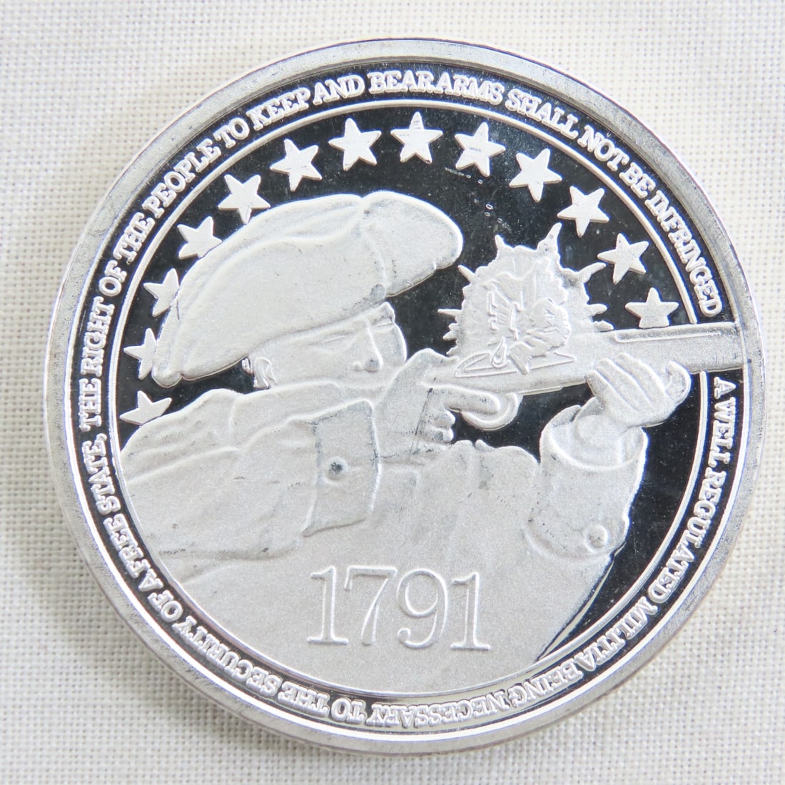 6 Silver Towne 2nd Amendment 1 ozt Silver Rounds - 3