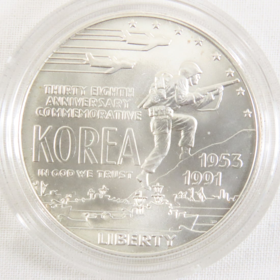 1991 Korean War Memorial Silver Dollar UNC - 2