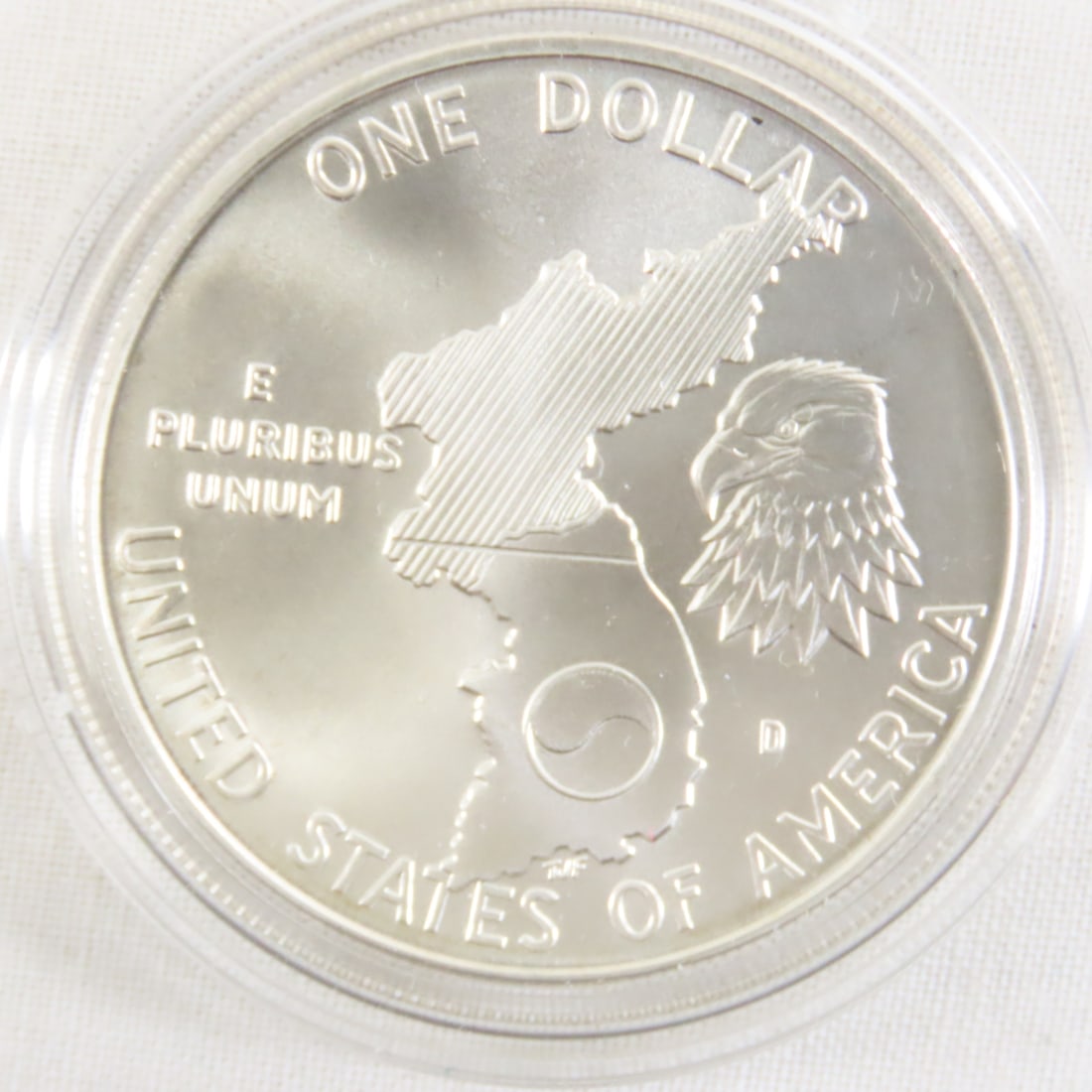 1991 Korean War Memorial Silver Dollar UNC - 3