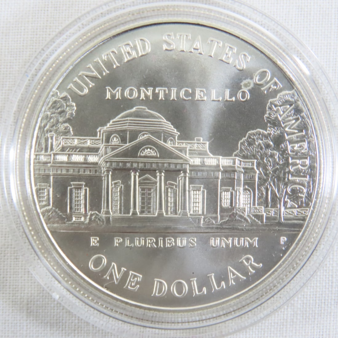 1993 Thomas Jefferson 250th Silver Dollar UNC - 3