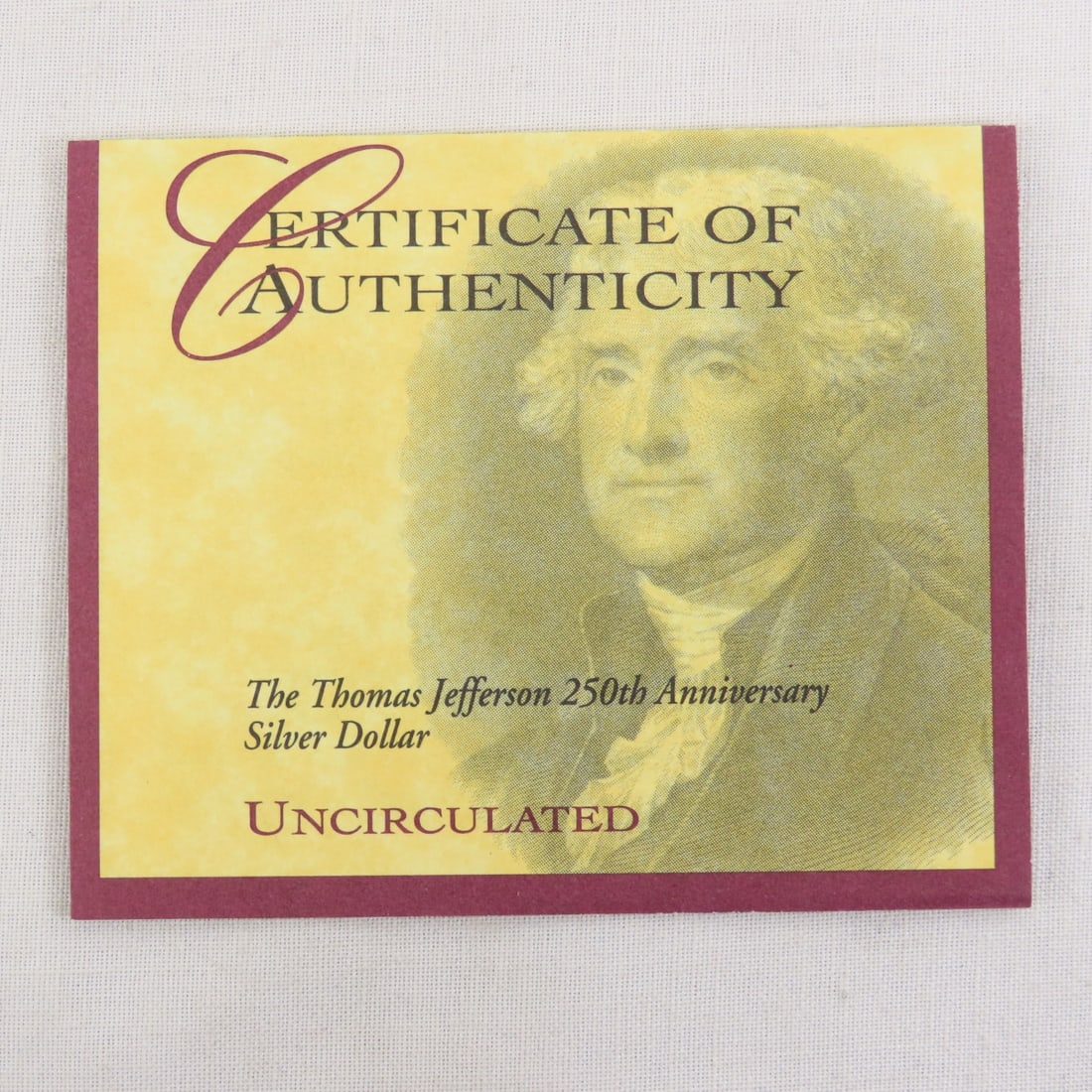 1993 Thomas Jefferson 250th Silver Dollar UNC - 4