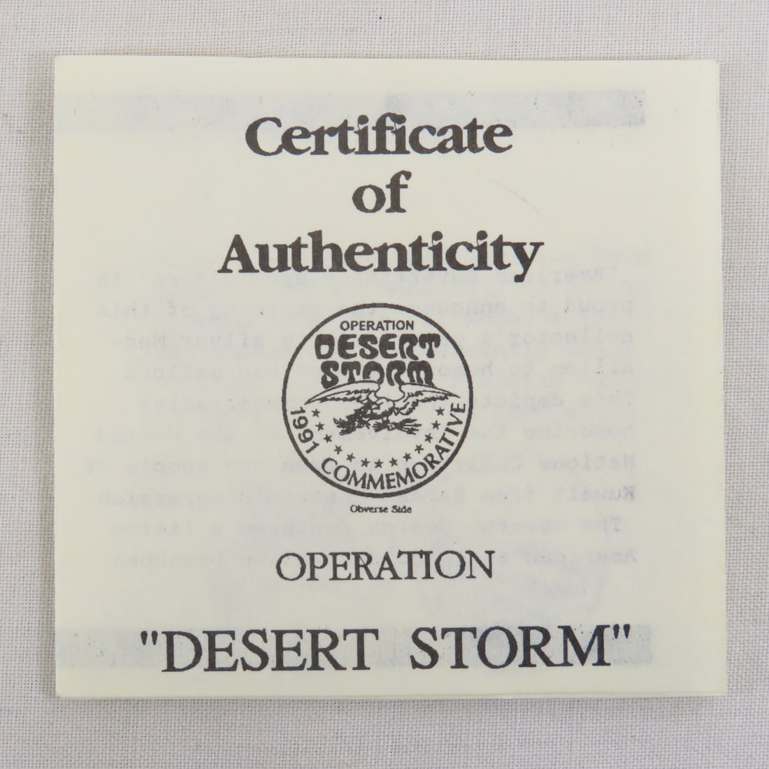 1991 Operation Desert Storm 1ozt Silver UNC - 5