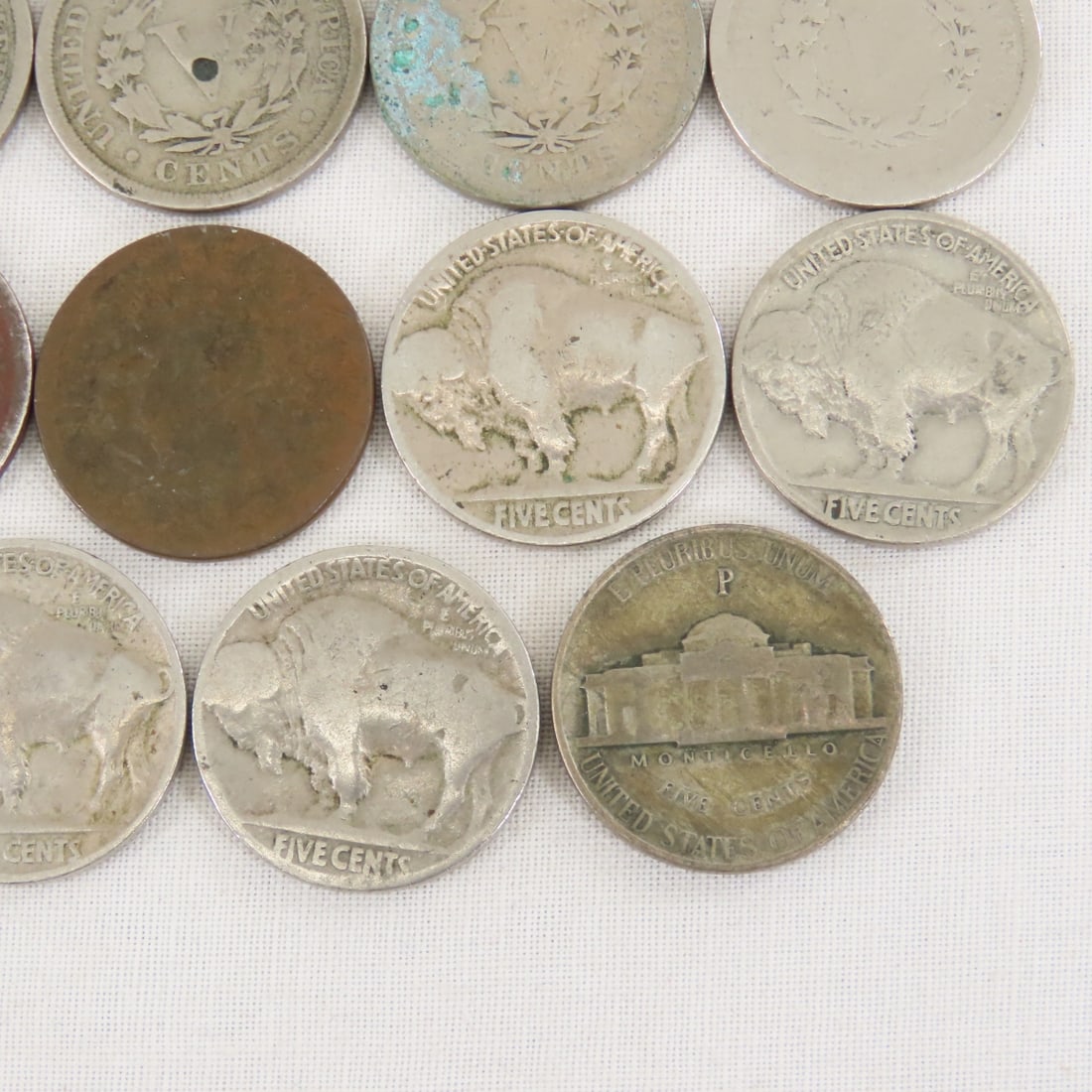 13 Liberty V, 5 Buffalo, & 1 Silver War Nickel - 10