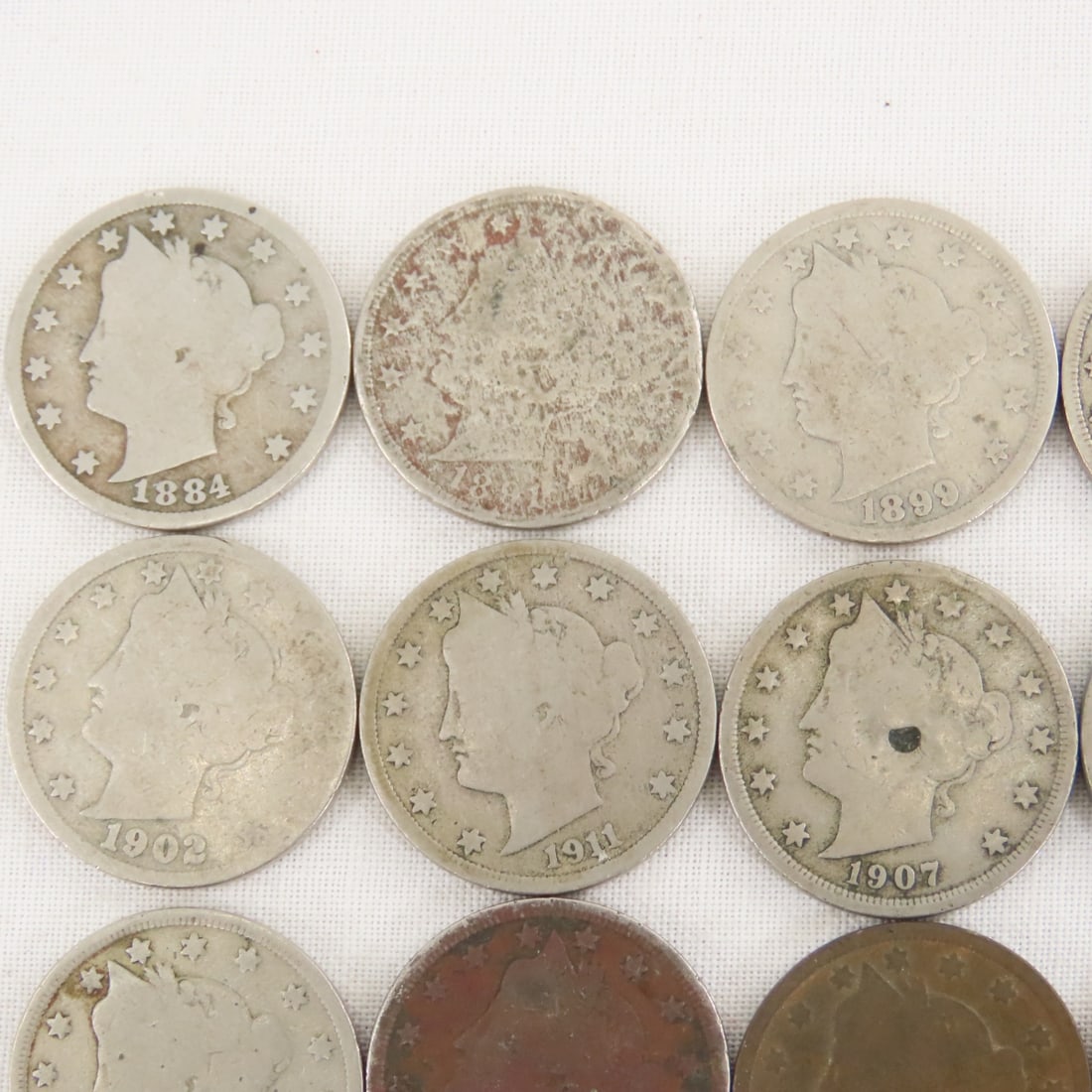 13 Liberty V, 5 Buffalo, & 1 Silver War Nickel - 2