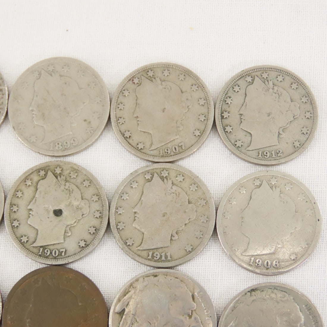 13 Liberty V, 5 Buffalo, & 1 Silver War Nickel - 3