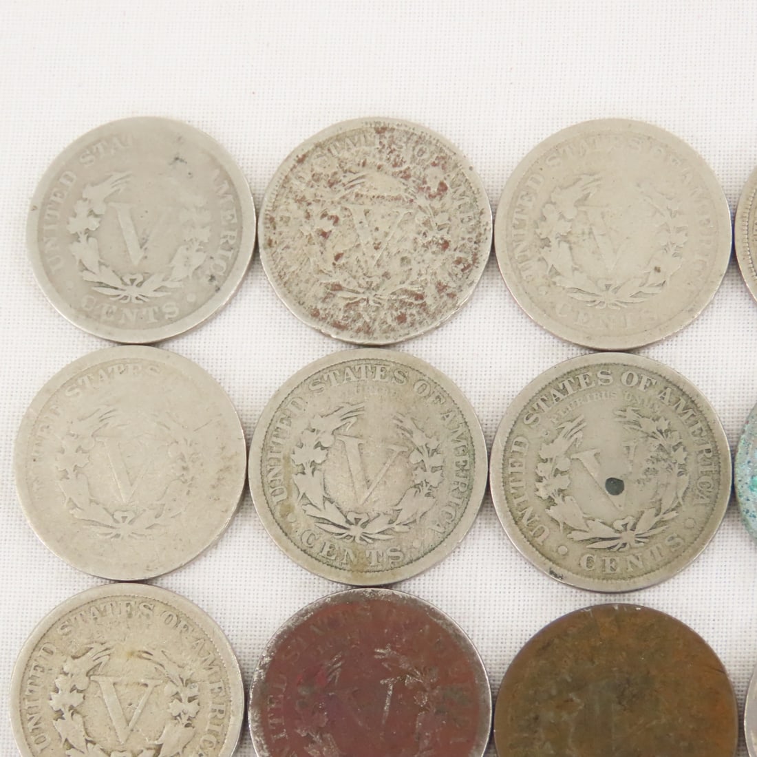 13 Liberty V, 5 Buffalo, & 1 Silver War Nickel - 7