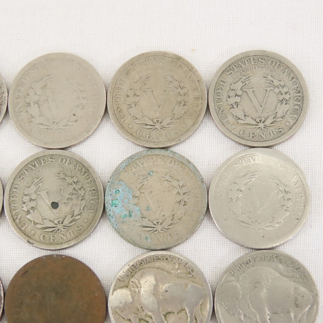 13 Liberty V, 5 Buffalo, & 1 Silver War Nickel - 8